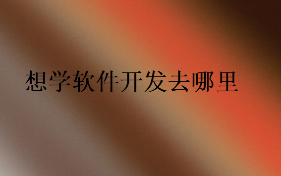想學(xué)軟件開發(fā)去哪里