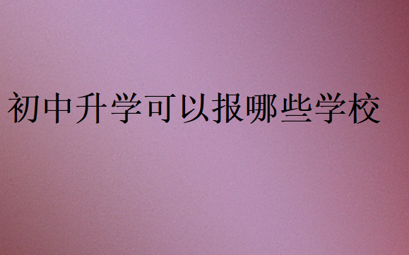 初中升學(xué)可以報(bào)哪些學(xué)校