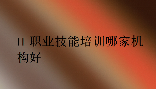 IT職業(yè)技能培訓(xùn)哪家機構(gòu)好