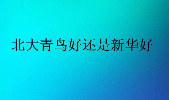中博教育好還是新華好