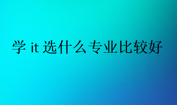 學(xué)it選什么專(zhuān)業(yè)比較好