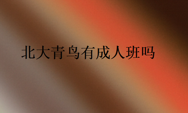 中博教育有成人班嗎